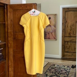 Yellow Maggy London midi dress